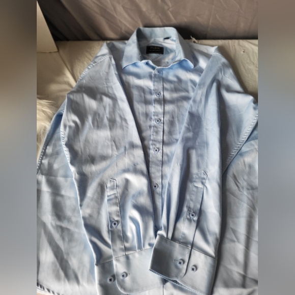 Flex Men's Light Blue Dress Shirt, Size Large - Picture 5 of 5